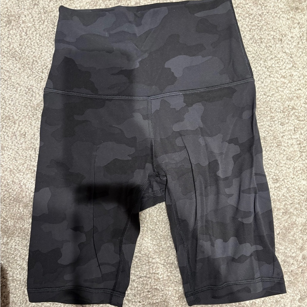 Women's Black Camouflage Shorts